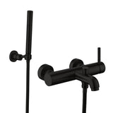 WATERWARE CARBON WALL MOUNTED BATH FILLER WITH HAND SPRAY