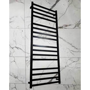 ELITE SQUARE HEATED TOWEL LADDER 1600X600MM BLACK