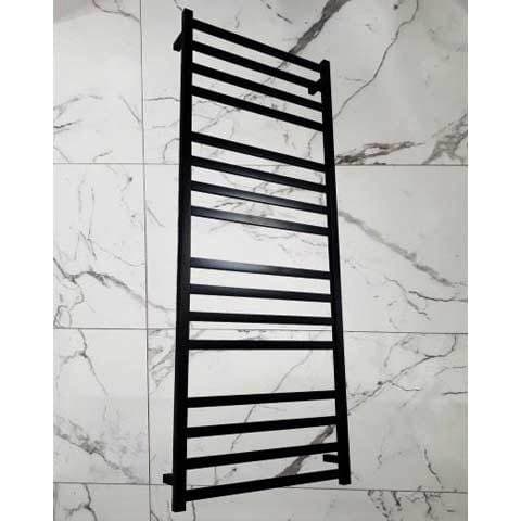 ELITE SQUARE HEATED TOWEL LADDER 1600X600MM BLACK