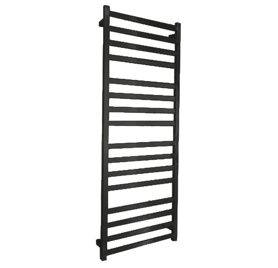 ELITE SQUARE HEATED TOWEL LADDER 1600X600MM BLACK