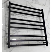 ELITE SQUARE HEATED TOWEL LADDER 900X850MM BLACK