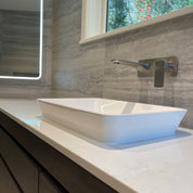 WATERWARE CUBE INSET RECTANGLE BASIN 530X355X80MM - 2 COLOURS