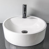 WATERWARE HALO ROUND BASIN W/ TAP HOLE 430X120MM - GLOSS WHITE
