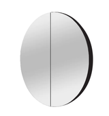 NEO ROUND 850MM MIRROR CABINET - BLACK